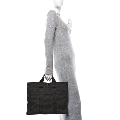 Hermes Canvas Herline MM Tote  Grey 2 of 11