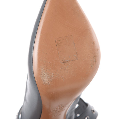 Valentino Garavani Nappa Love Latch Cross Strap 100mm Pumps 37.5 Light Stone 7 of 9