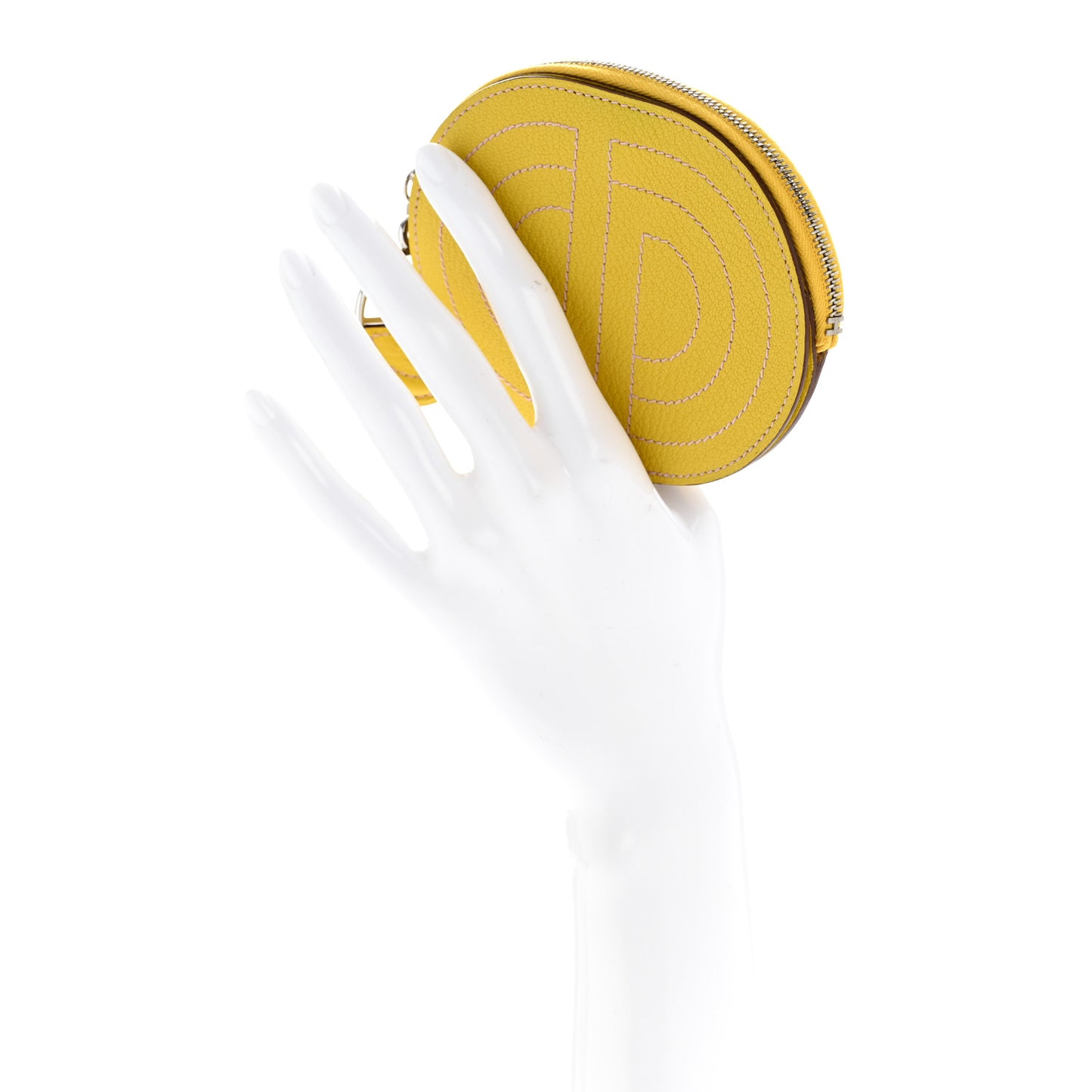 Chevre Mysore Mini In-The-Loop Card Holder Jaune De Naples