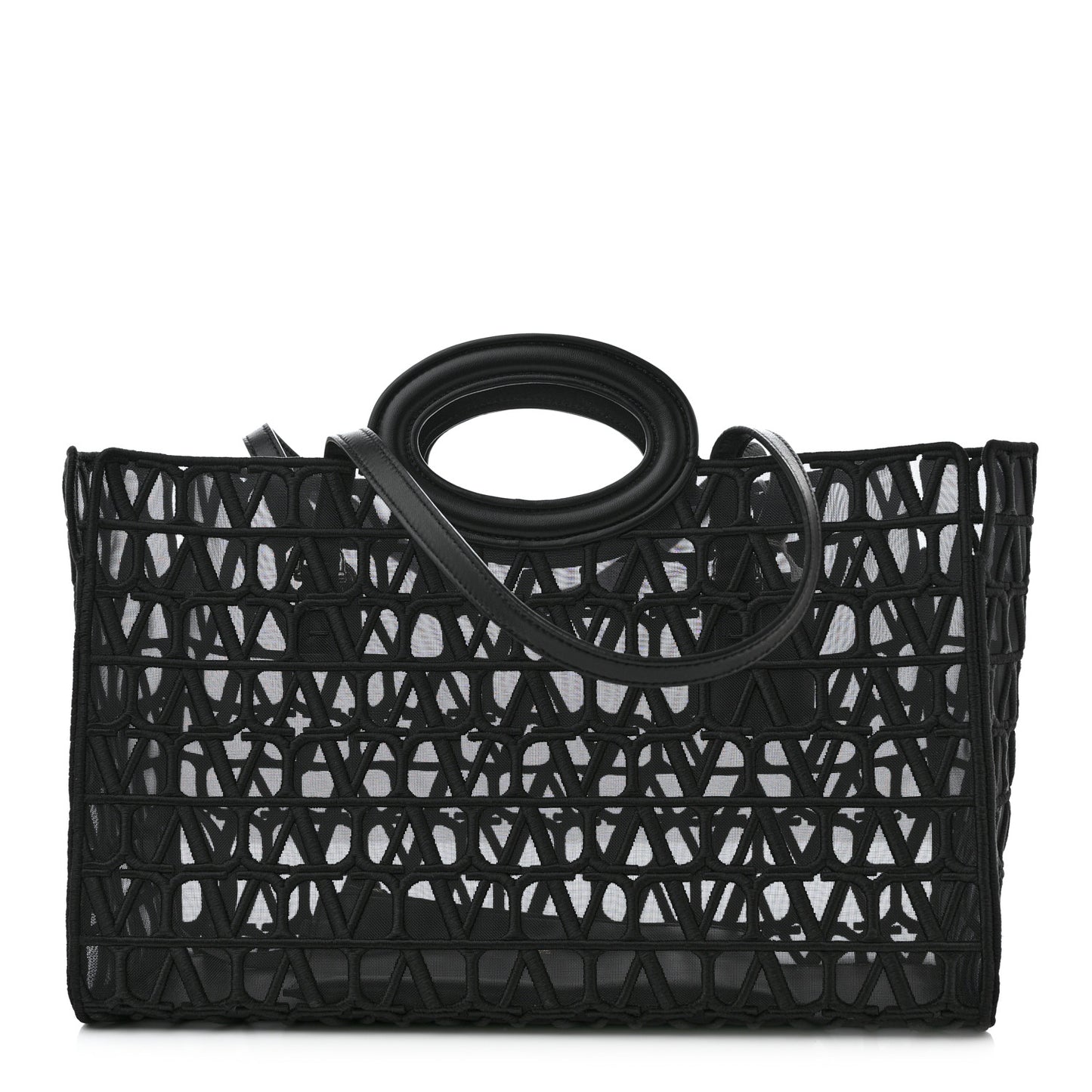 Toile Mesh Iconographe Goatskin Le Troisieme Shopping Bag Black