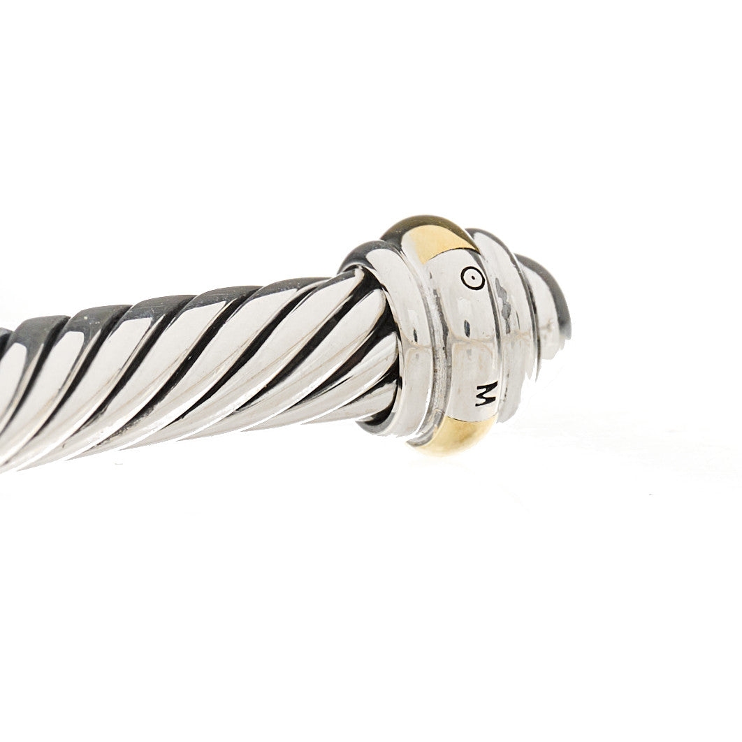 Sterling Silver 18K Yellow Gold 4mm Cable Classics Bracelet