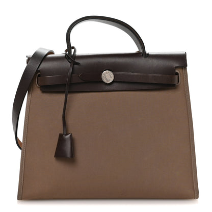 Hermes Vache Hunter Toile Herbag Zip 31 PM Etoupe Ebene 1 of 11