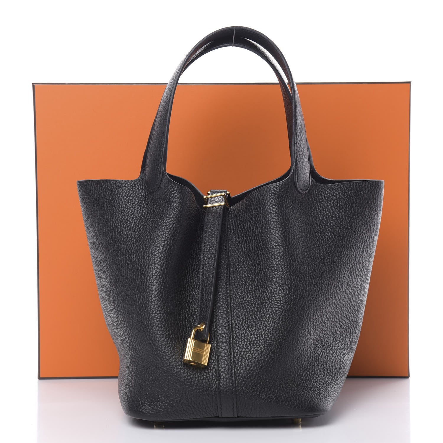 Hermes Taurillon Clemence Picotin Lock 22 MM Black 11 of 11