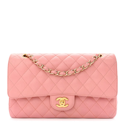 Chanel Caviar Quilted Medium Double Flap Pink 1 of 14