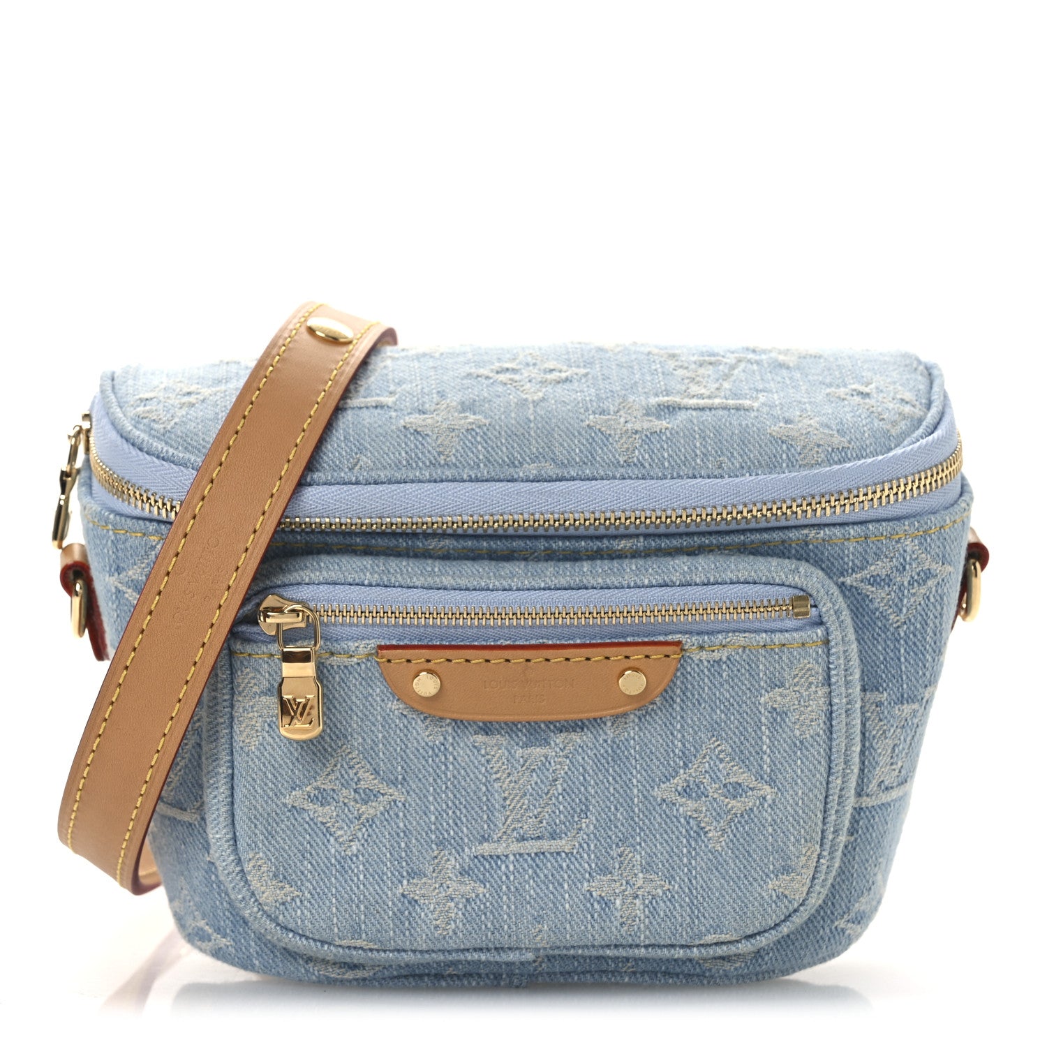 Louis Vuitton Monogram Denim Mini Bumbag Sky Blue 1 of 9