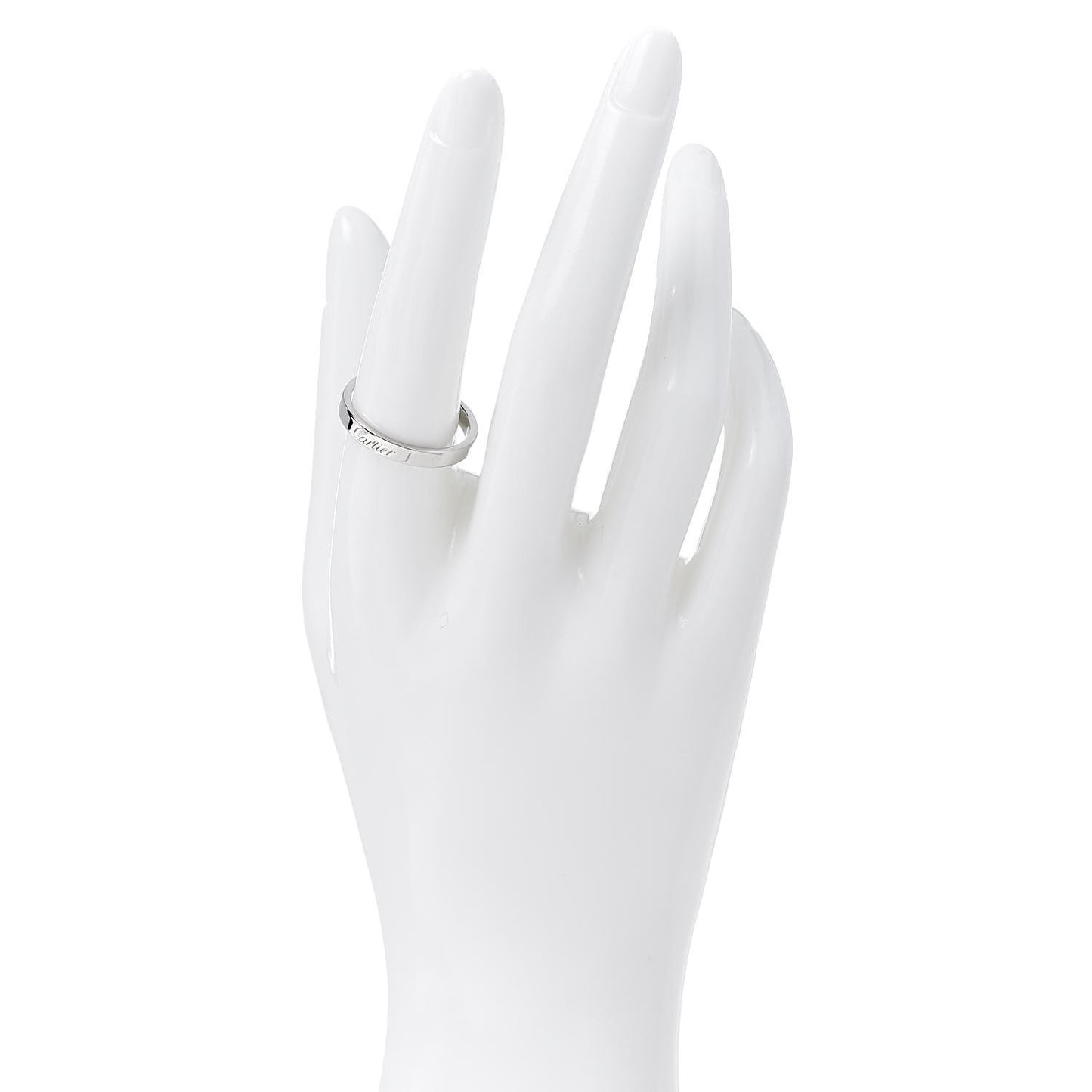 Platinum 3mm C De Wedding Band Ring 59 8.75