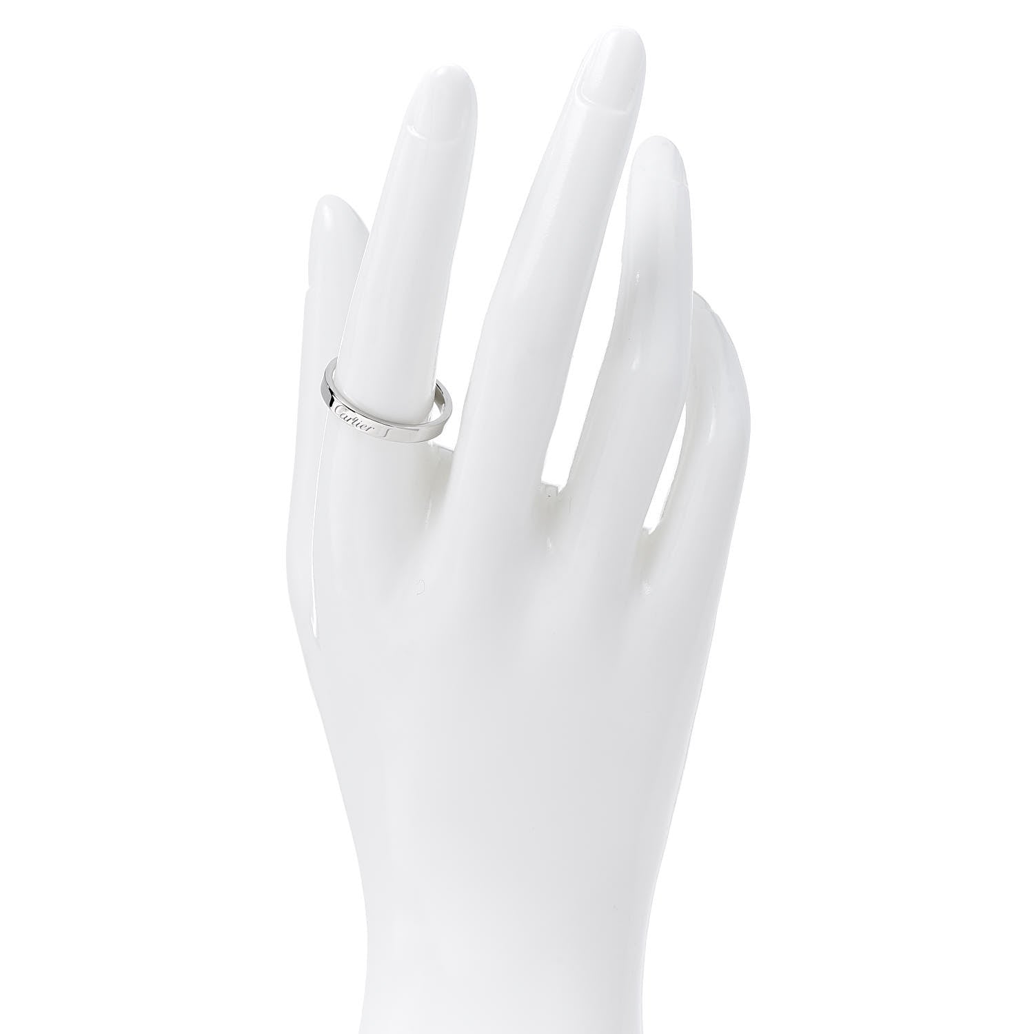 Cartier Platinum 3mm C De Wedding Band Ring 59 8.75 2 of 4