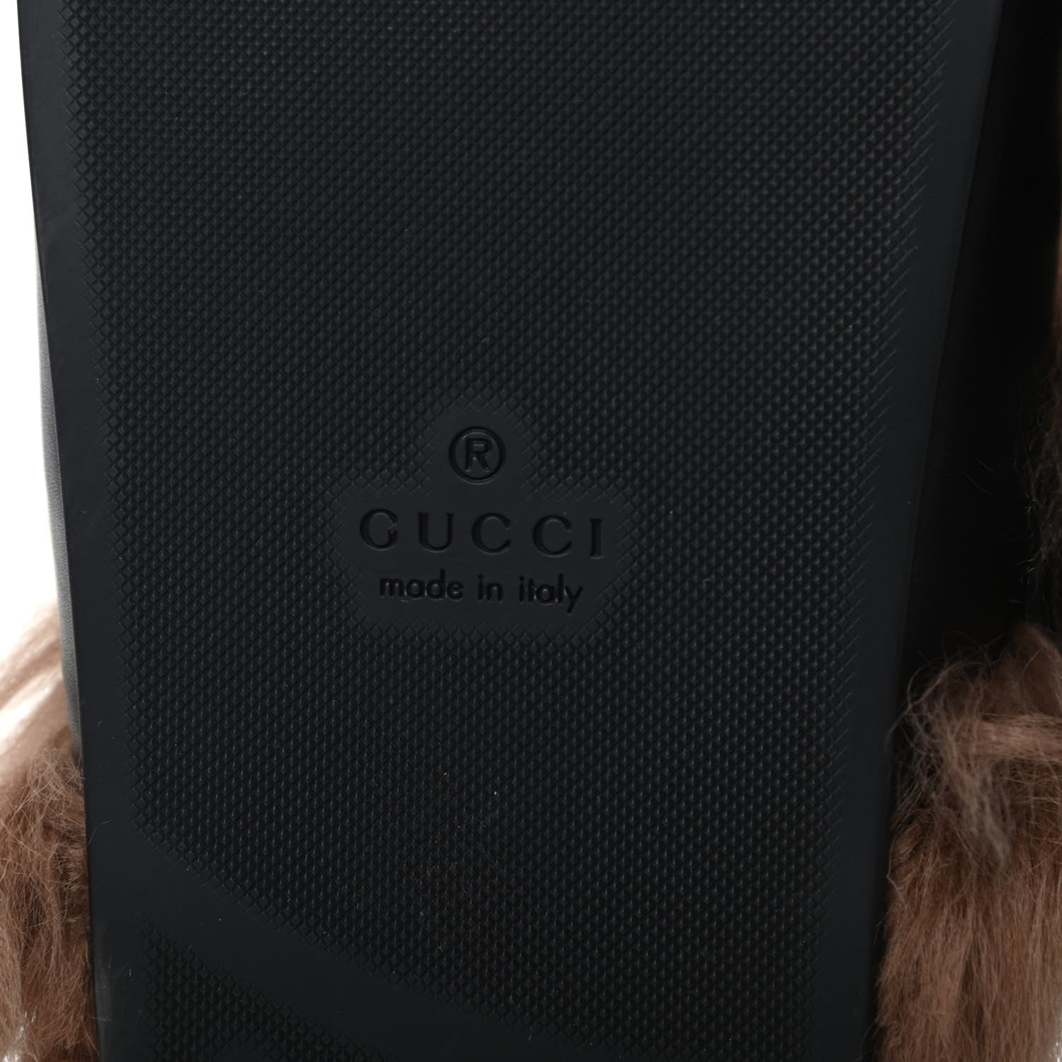 Gucci Calfskin Fur Angry Cat Embroidered Mens Horsebit River Slingback Slippers 9 Black 7 of 8