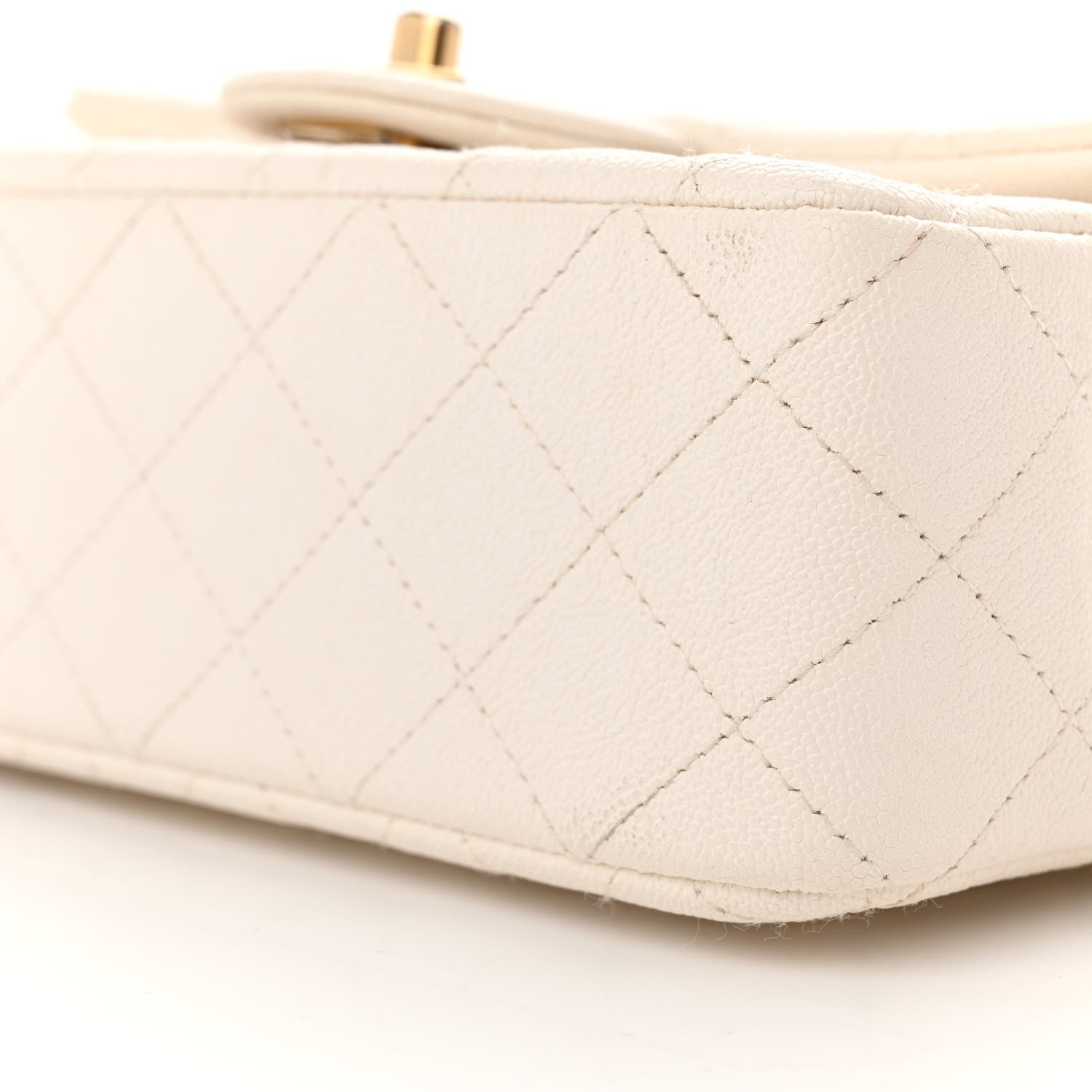 Chanel Caviar Quilted Mini Top Handle Rectangular Flap White 10 of 14
