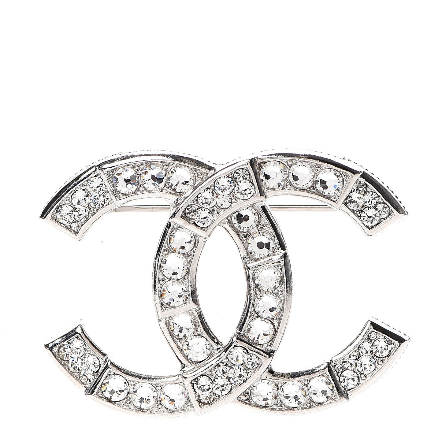 Crystal CC Brooch Silver