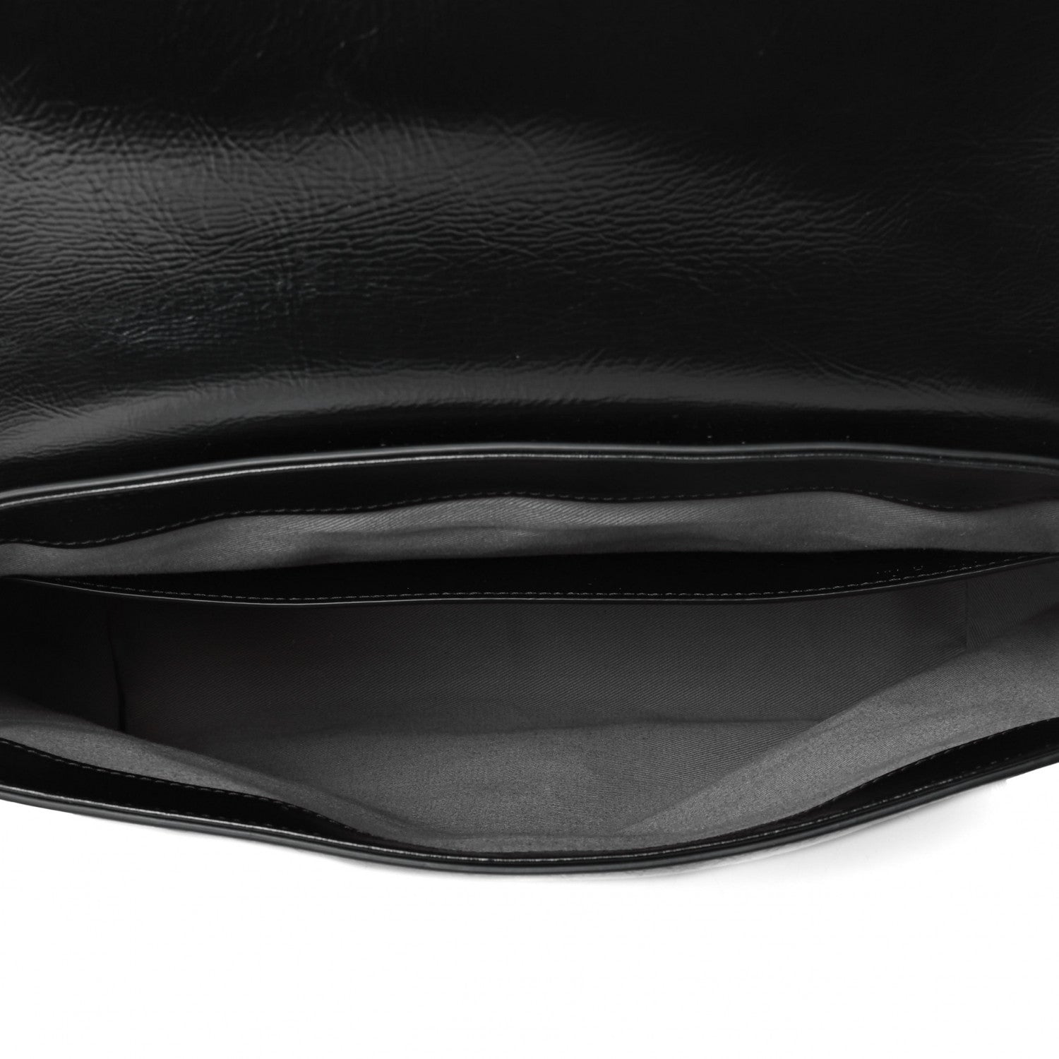 Givenchy Creased Patent Calfskin Medium ID Flap Black 4 of 7