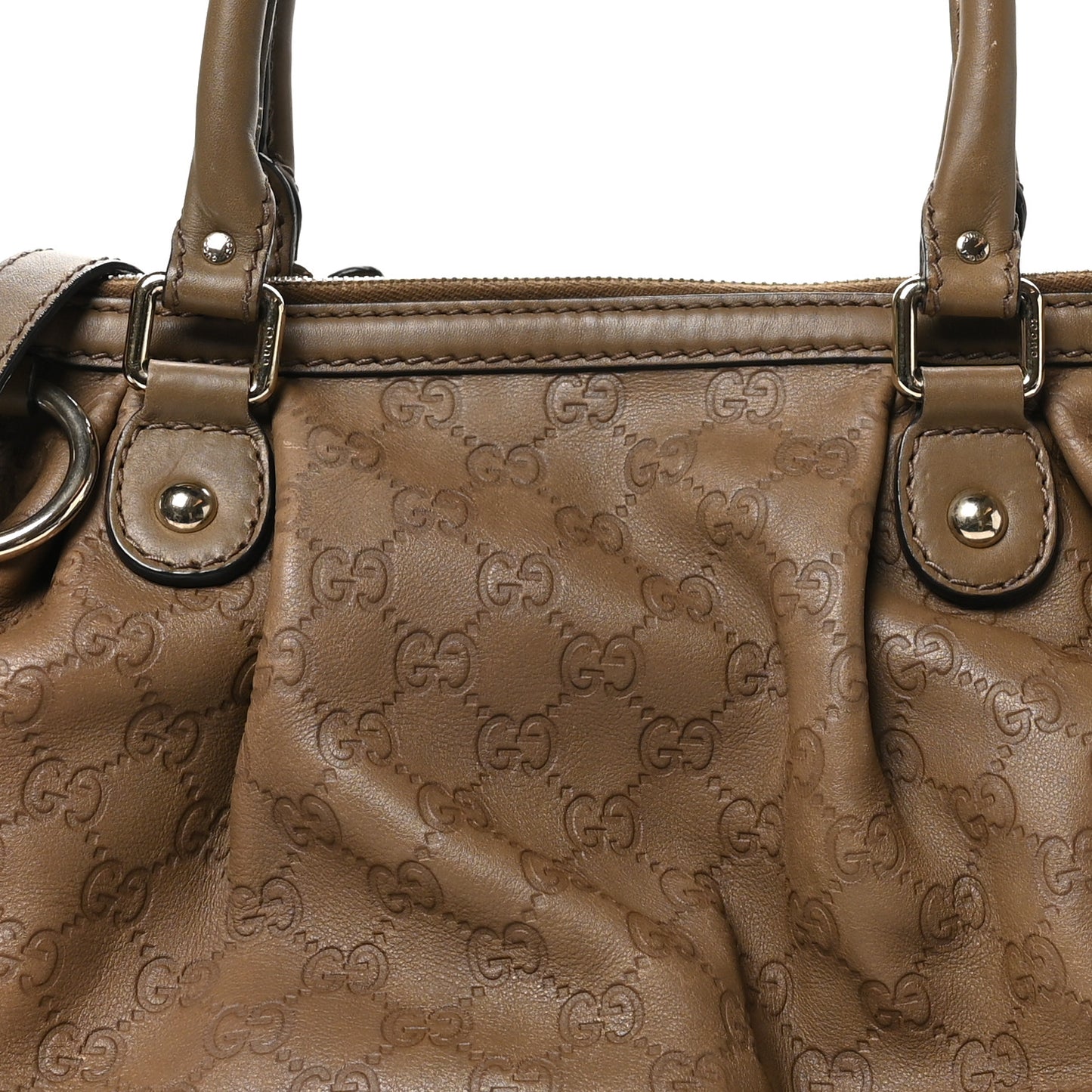 Guccissima Medium Sukey Top Handle Bag Beige