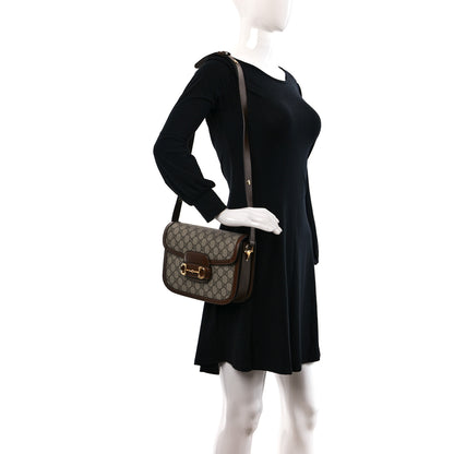 Gucci GG Supreme Monogram Horsebit 1955 Shoulder Bag Beige Brown Sugar 2 of 10