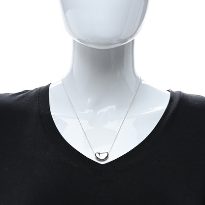 Tiffany Sterling Silver 19mm Elsa Peretti Bean Pendant Necklace 3 of 5