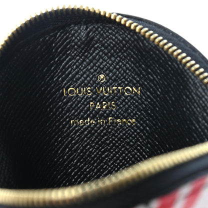 Louis Vuitton Monogram Giant Crafty Round Coin Purse Creme Rouge 6 of 8