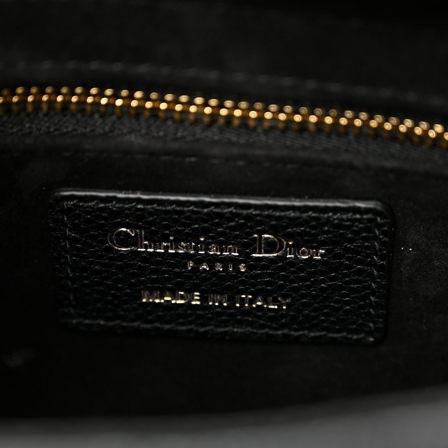 Grained Calfskin Cannage Small Lady Dior Black