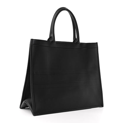Christian Dior Calfskin Embossed Large Book Tote Black 3 of 10
