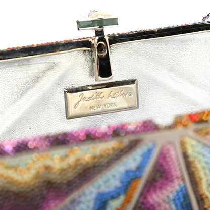 Judith Leiber Crystal Watermelon Slice Minaudiere Clutch Silver Multicolor 6 of 10