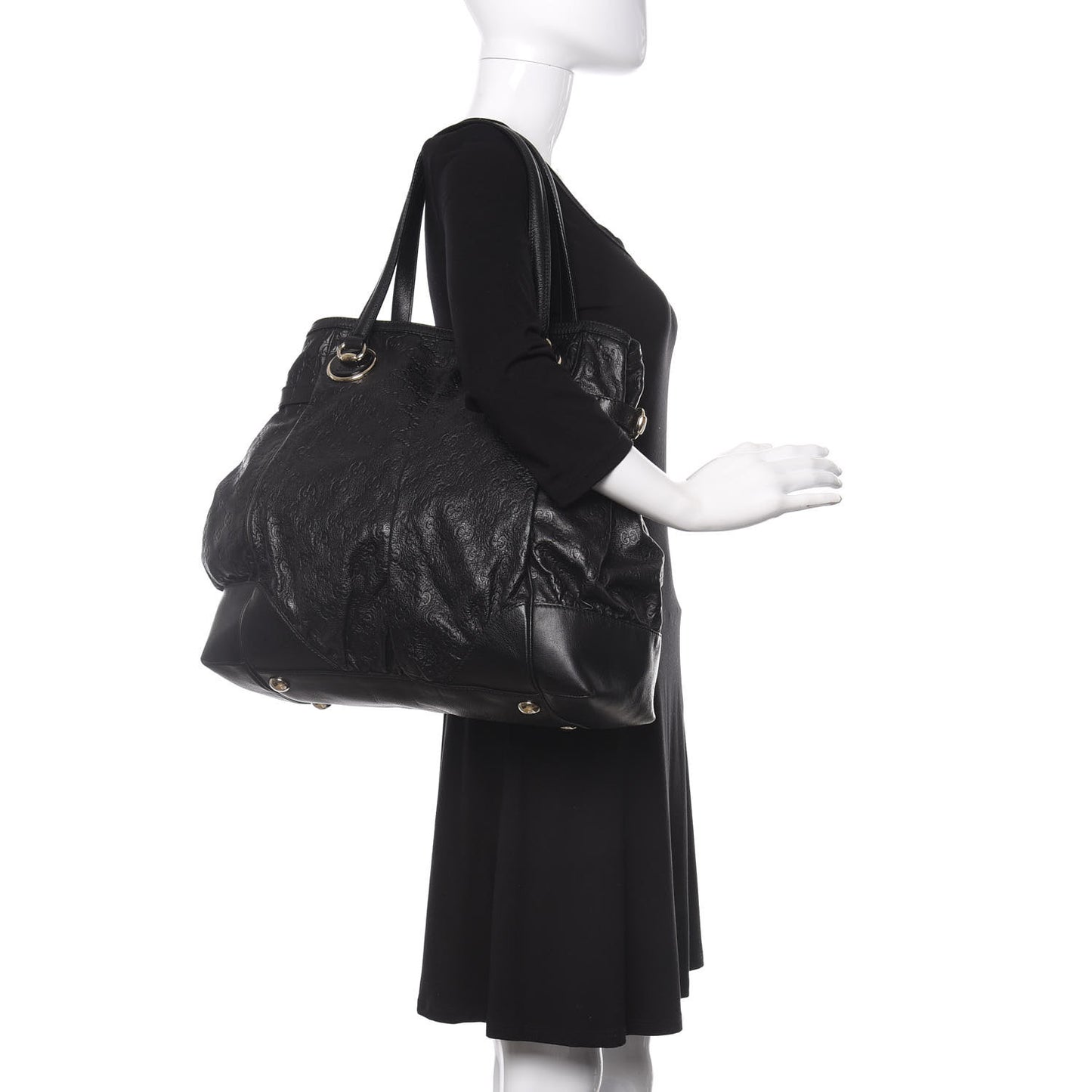 Guccissima Full Moon Tote Black
