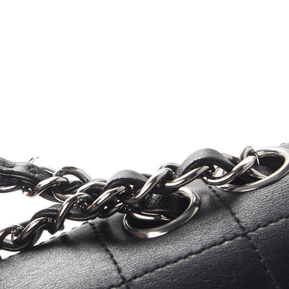 Chanel Lambskin Square Stitched Kiss Lock Flap Black 8 of 13