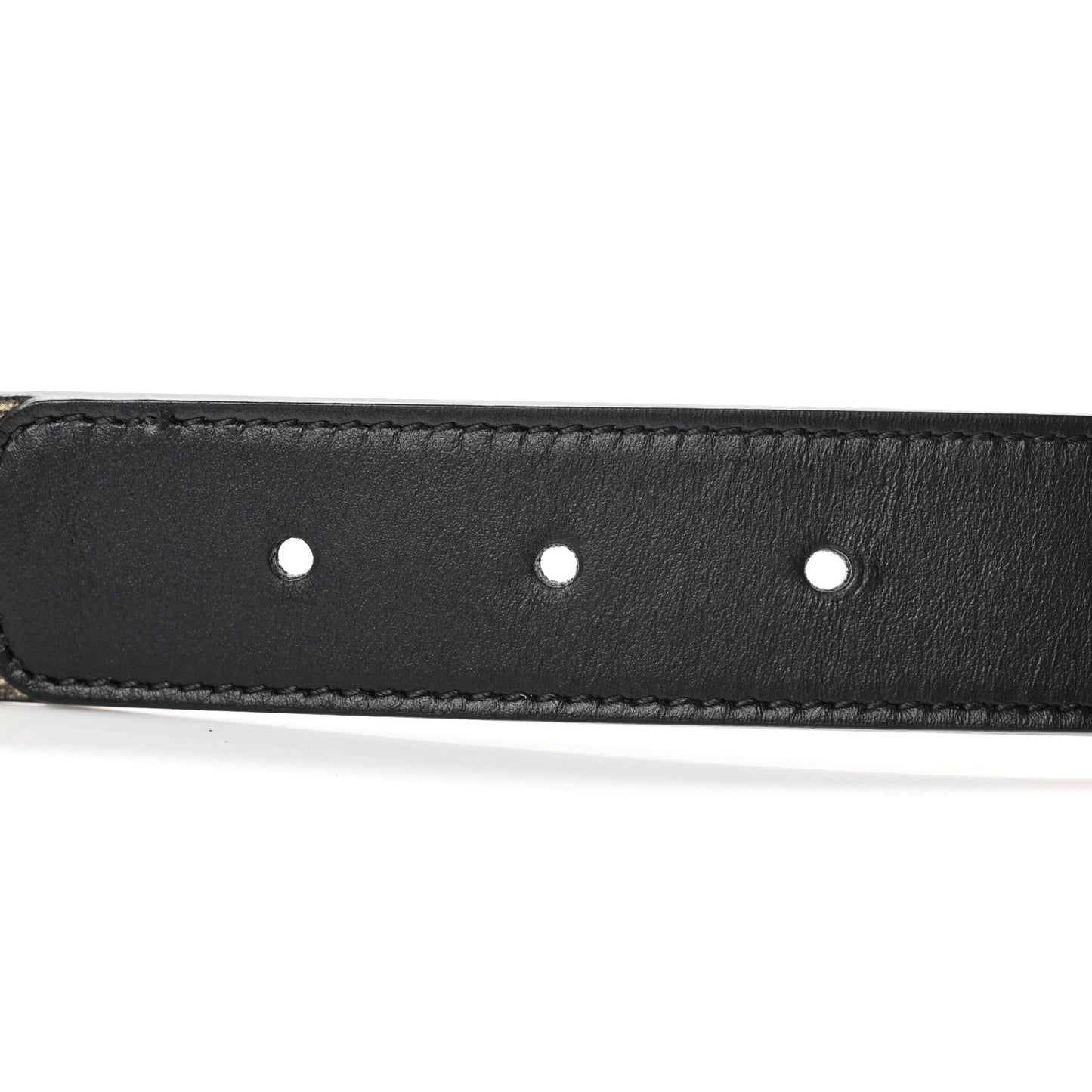 GG Supreme Monogram Matte Plutone Calfskin Double G 30mm Belt 95 38 Beige Ebony Black