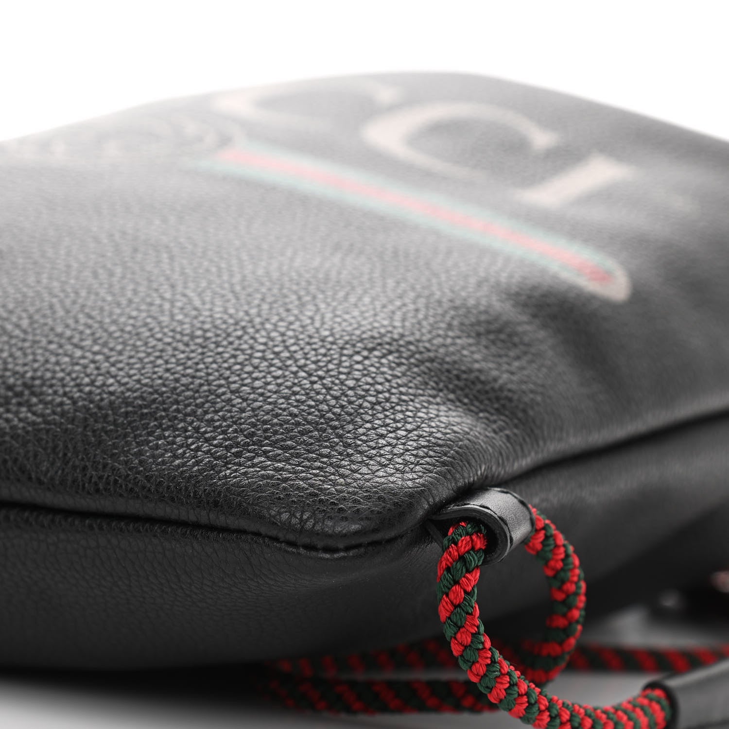 Gucci Calfskin Logo Drawstring Backpack Black 7 of 11