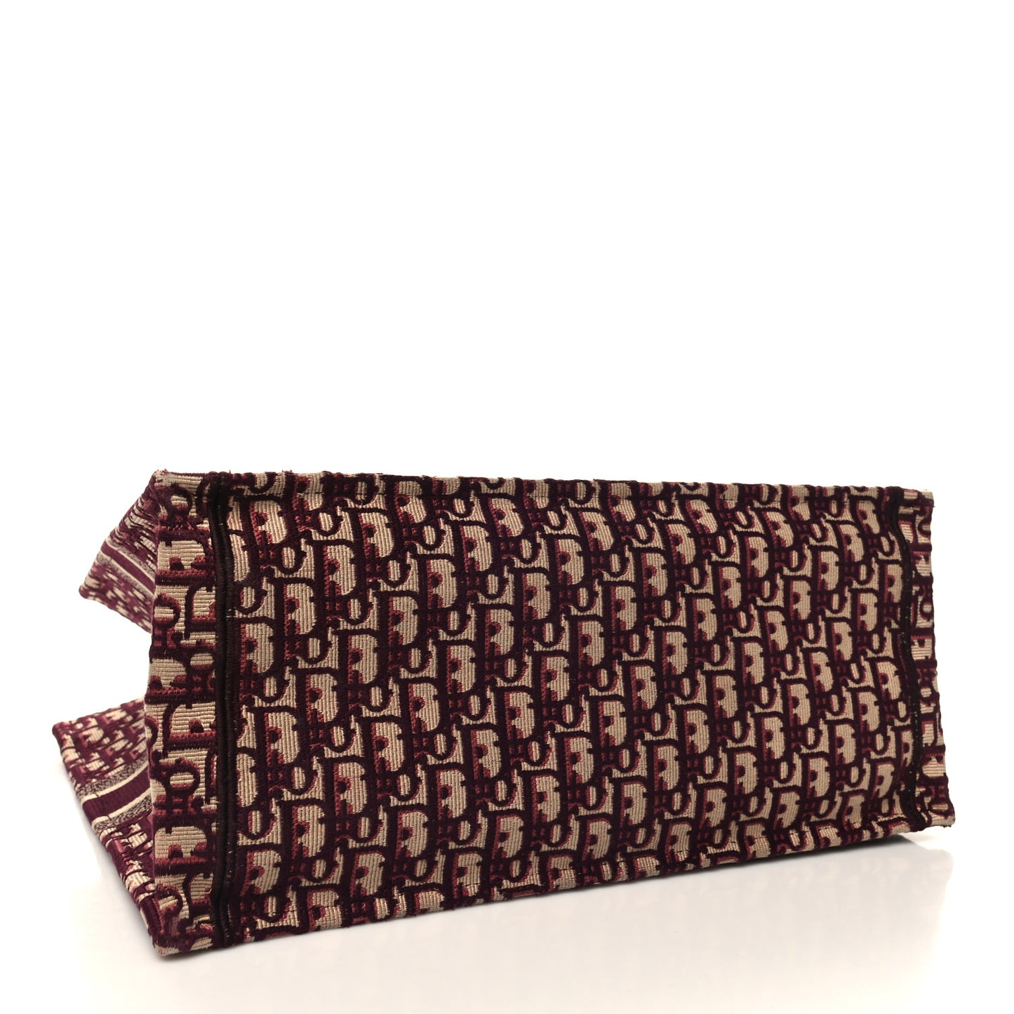 Oblique Large Book Tote Burgundy Multicolor