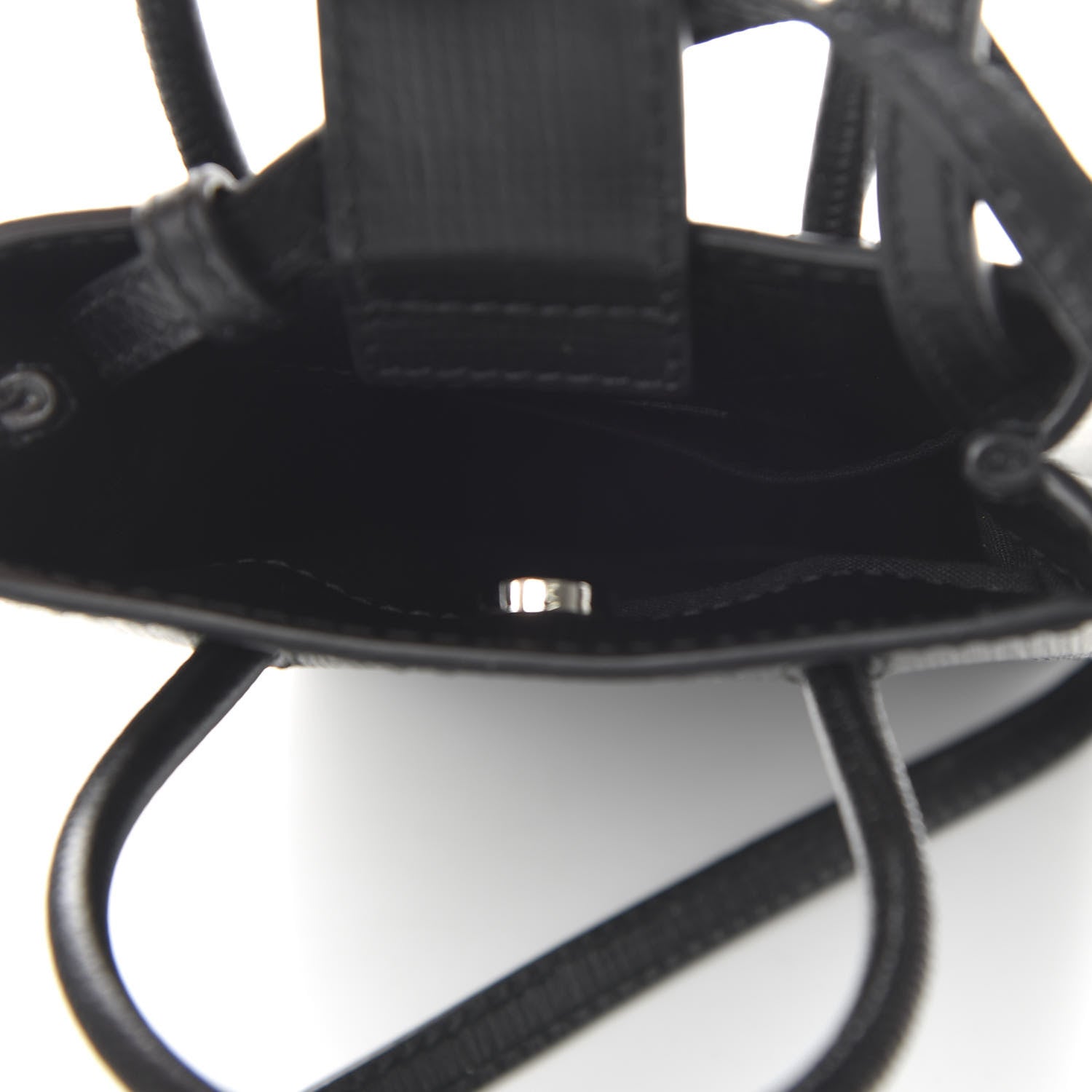 Balenciaga Squared Calfskin Logo Shopping Phone Holder Bag Black 5 of 9