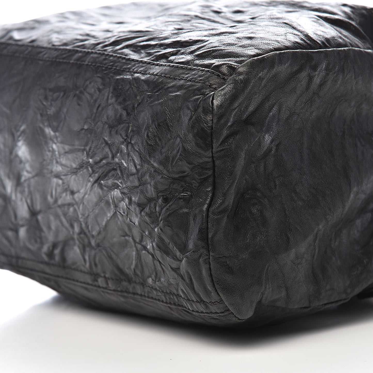 Tumbled Sheepskin Medium Pandora Bag Black