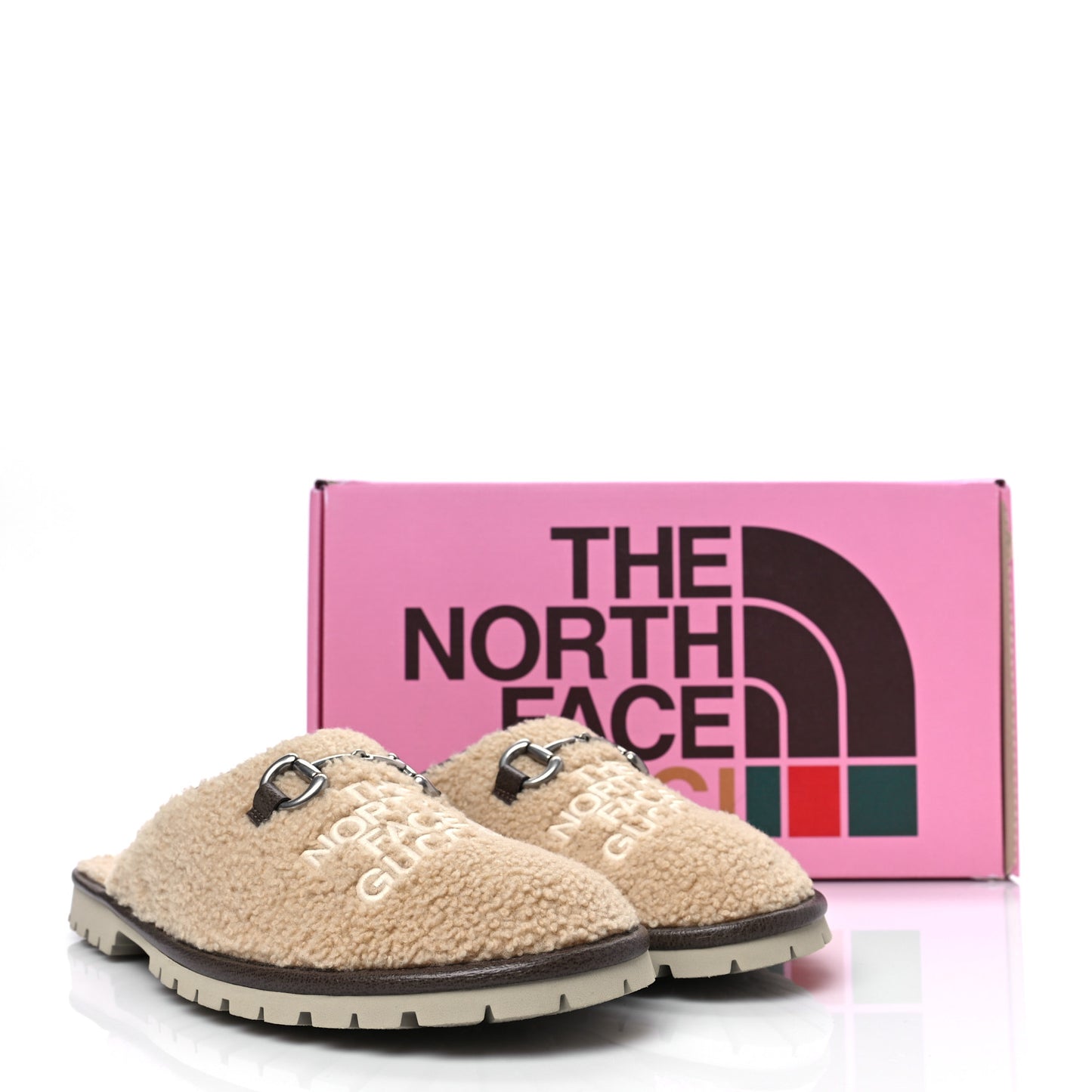 X THE NORTH FACE Merino Wool Mens Horsebit Lug Sole Slippers 12 Butterscotch New Acero