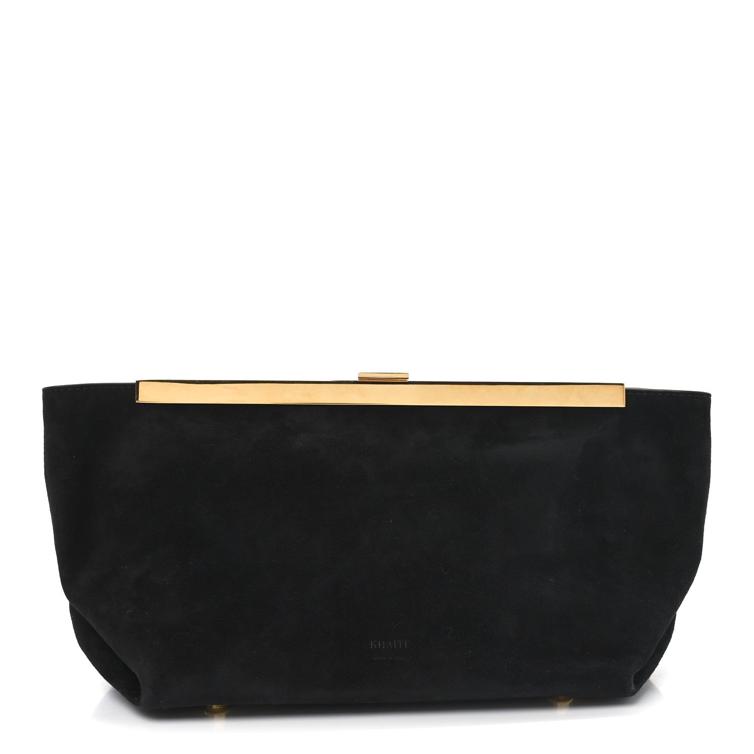 Khaite Suede Aimme Envelope Clutch Black 1 of 8
