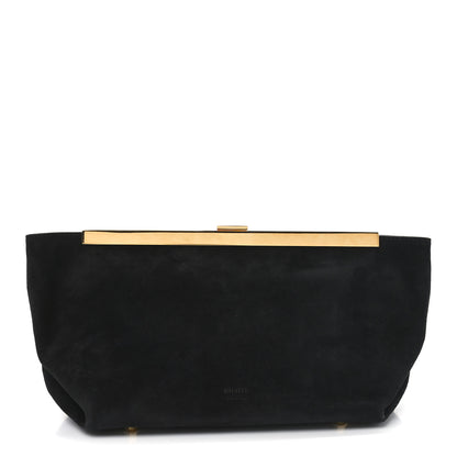Khaite Suede Aimme Envelope Clutch Black 1 of 8