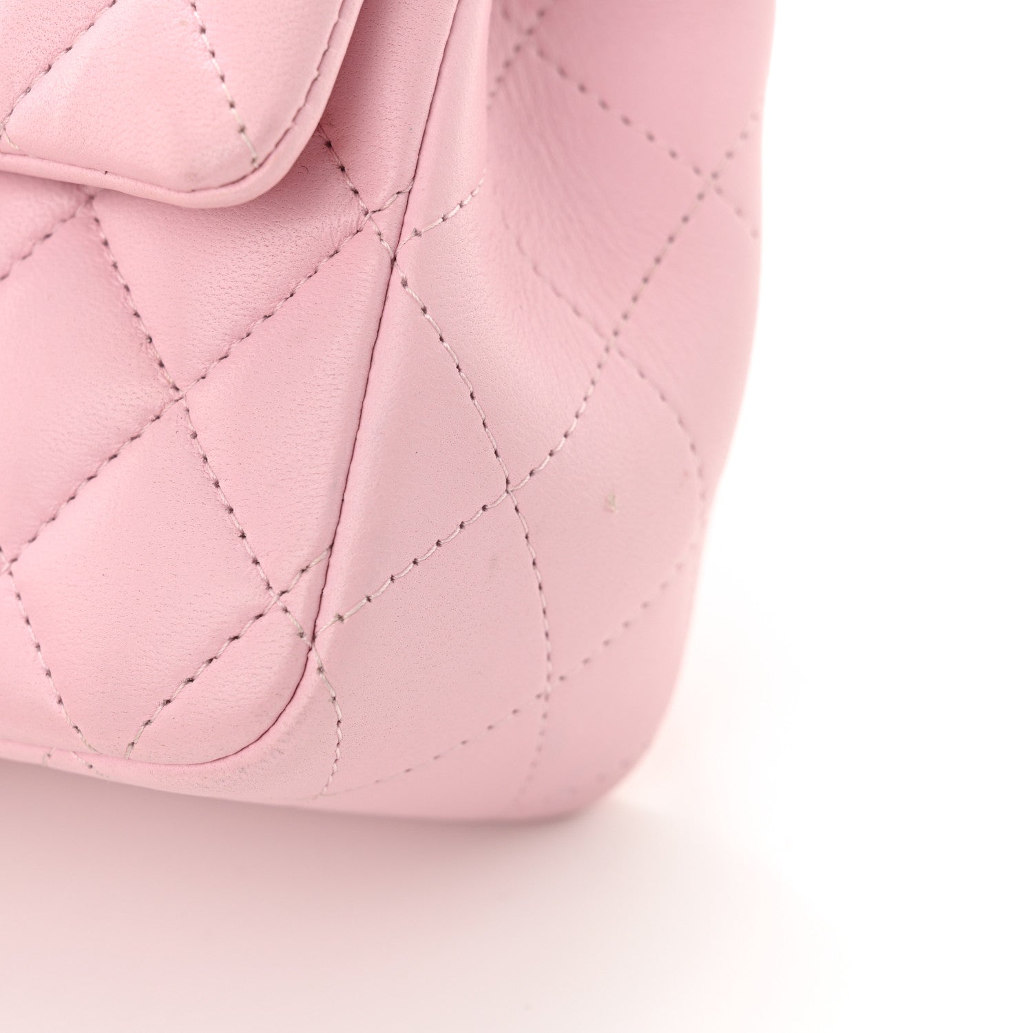 Chanel Lambskin Quilted Mini Top Handle Rectangular Flap Light Pink 13 of 13