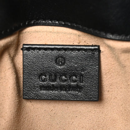 Gucci Calfskin Matelasse Super Mini GG Marmont Shoulder Bag Black 6 of 10