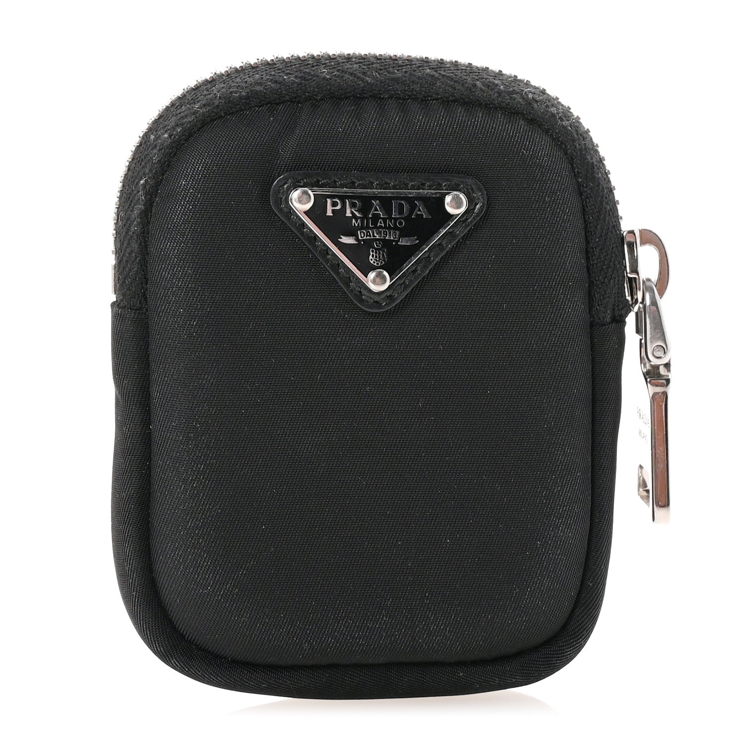 Prada Nylon Triangle Monolith Pouch Black 1 of 6