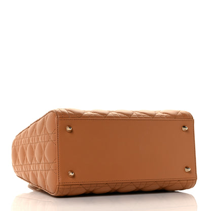 Christian Dior Lambskin Cannage Medium Lady Dior Amber 4 of 9