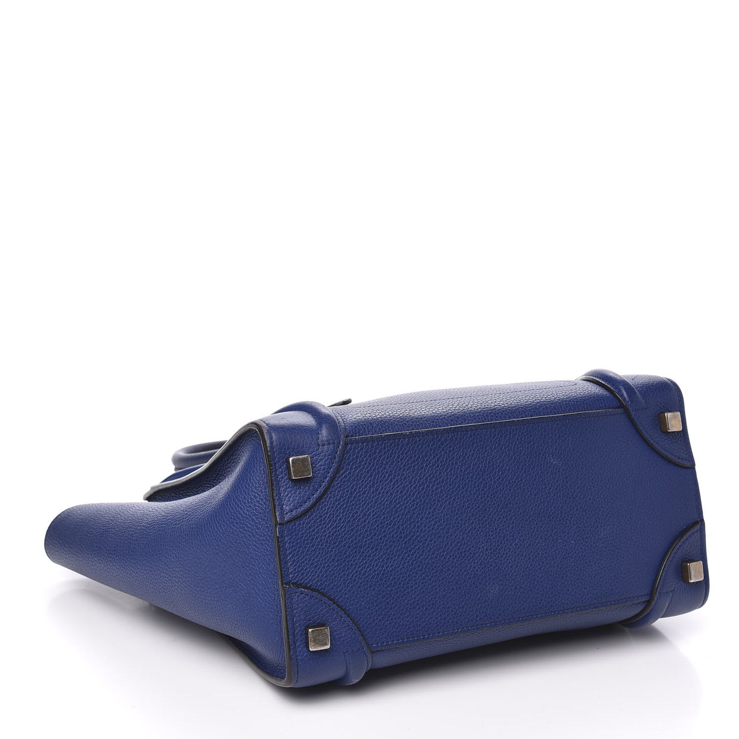 Drummed Calfskin Micro Luggage Indigo