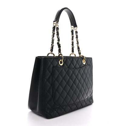 Chanel Caviar Quilted Grand Shopping Tote GST Black 3 of 11