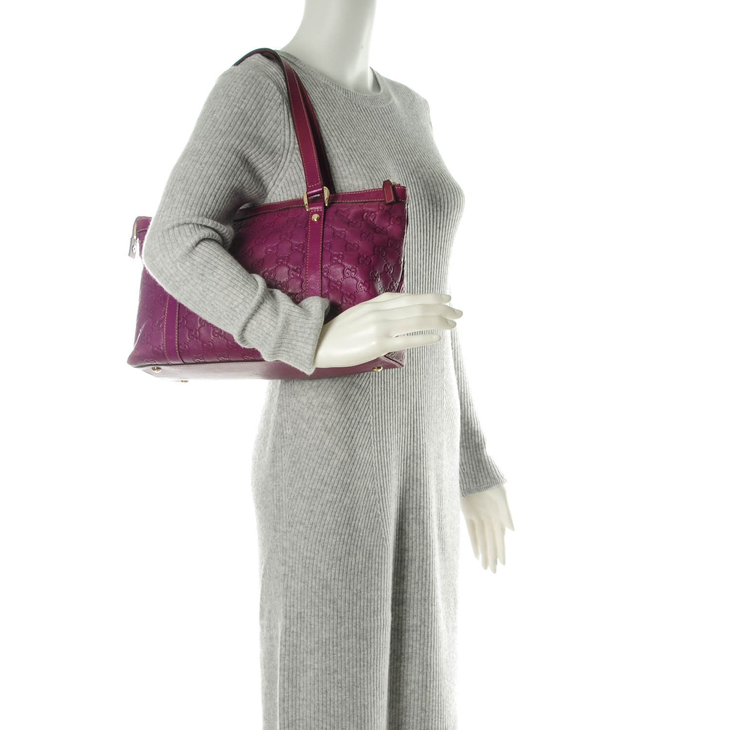 Gucci Guccissima Medium Abbey Tote Purple 2 of 10