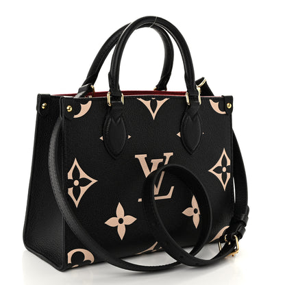 Louis Vuitton Empreinte Monogram Giant Onthego PM Black Beige 3 of 9