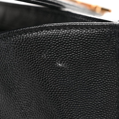 Saint Laurent Grain De Poudre Matelasse Chevron Large Monogram Satchel Black 14 of 15