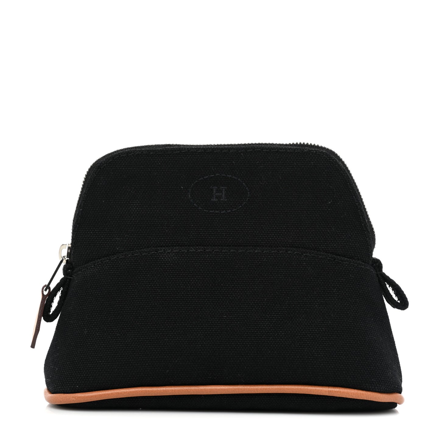 Cotton Canvas Mini Mini Bolide Travel Cosmetic Pouch Black
