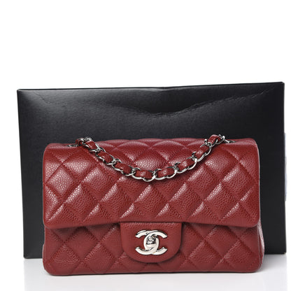 Chanel Caviar Quilted Mini Rectangular Flap Rouge Fonce 10 of 10