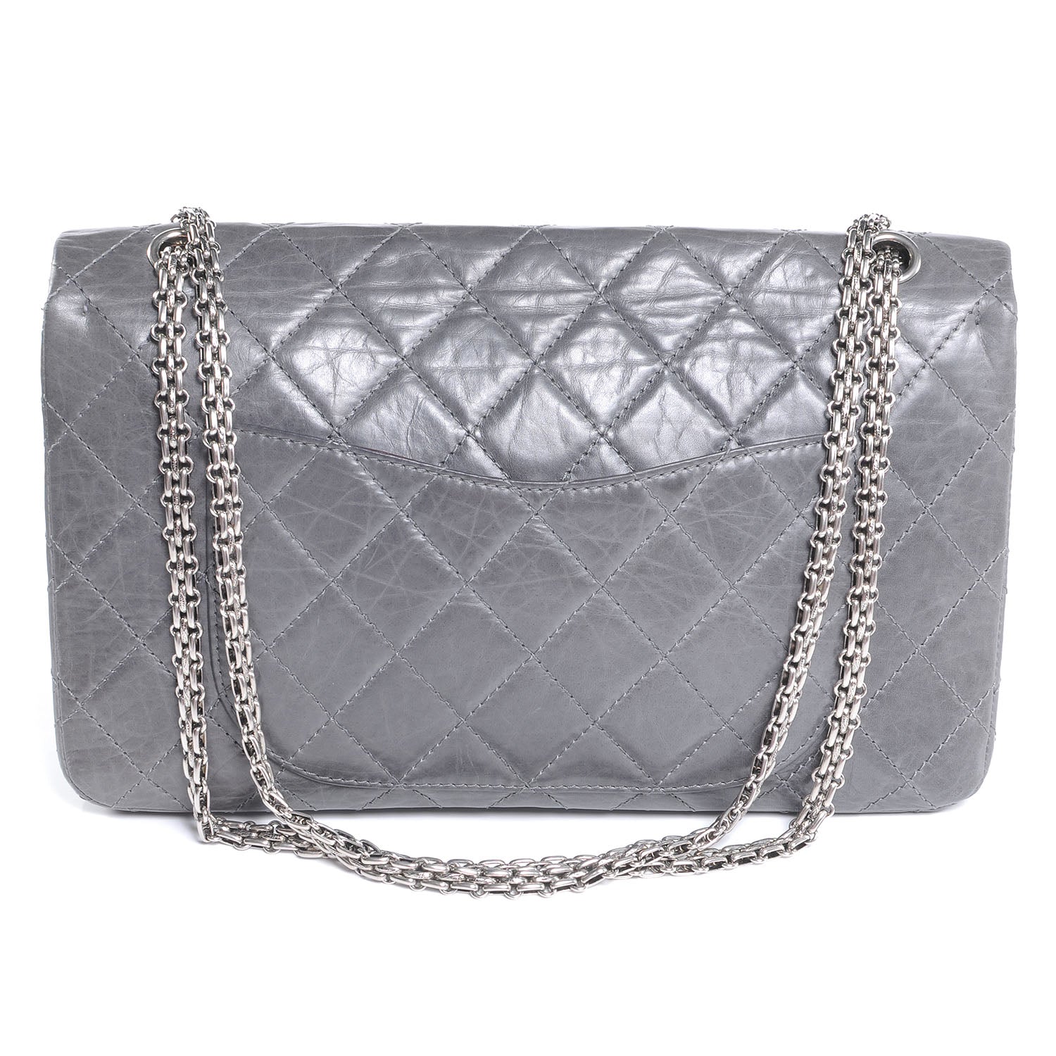 Chanel Aged Calfskin 50th Anniversary 2.55 Reissue 227 Flap Grey 3 of 7