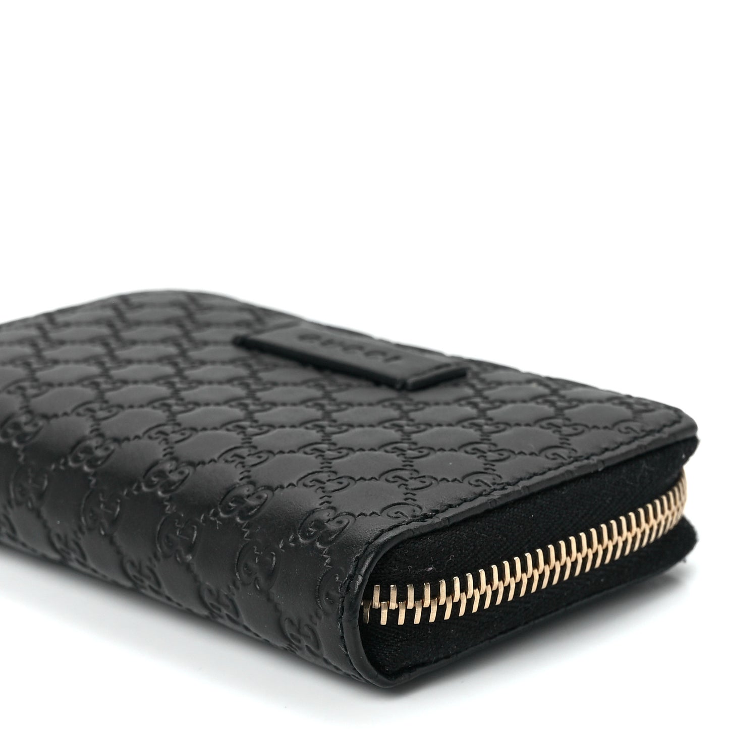 Microguccissima Zip Around Card Case Black
