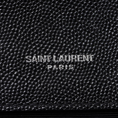 Saint Laurent Grain De Poudre Medium Classic Monogram Kate Satchel Black 7 of 12