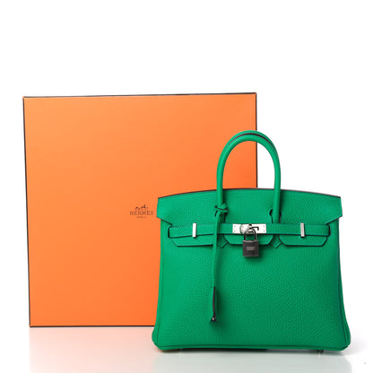 Hermes Togo Verso Birkin 25 Menthe Vert Bosphore 35 of 35