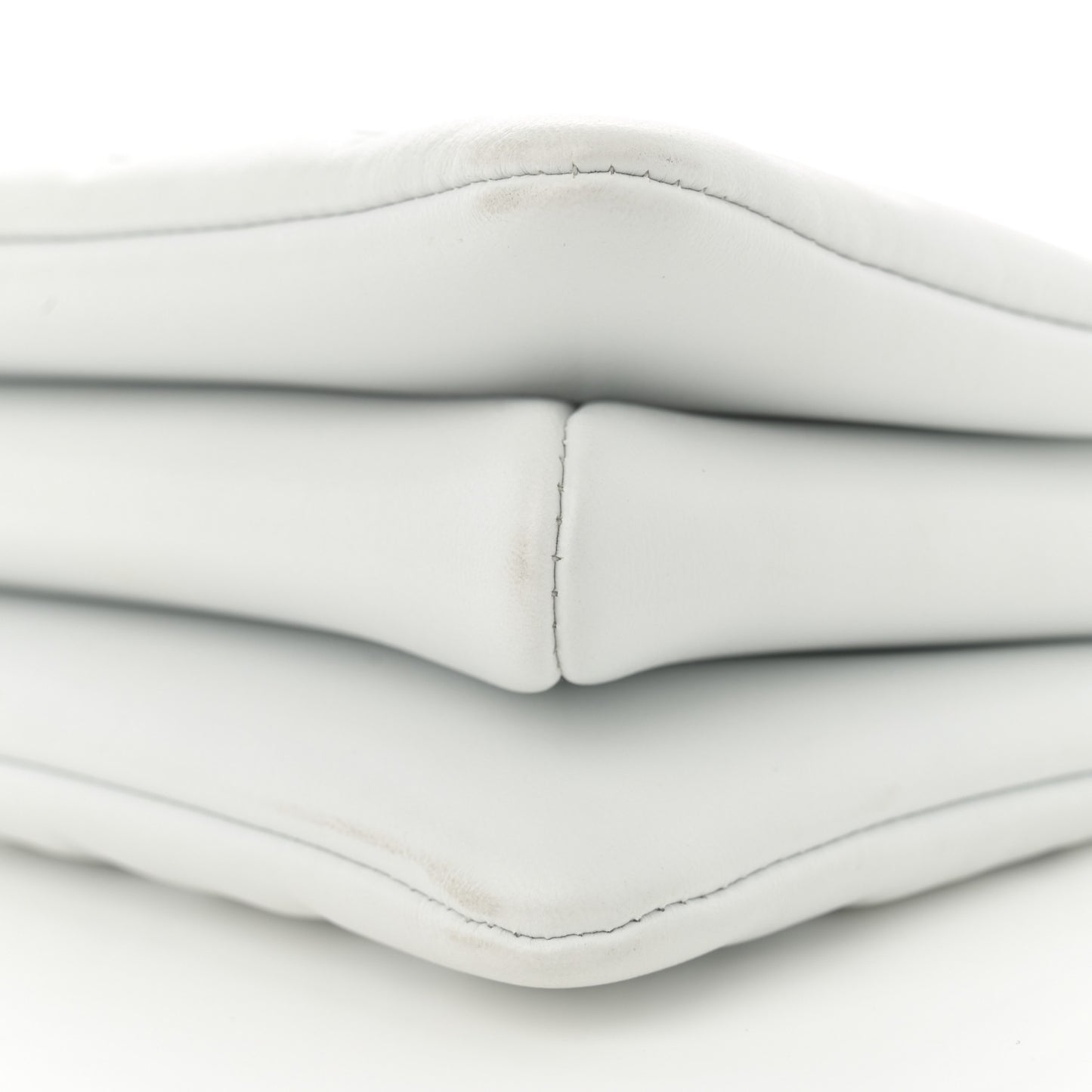 Lambskin Embossed Monogram Coussin BB White