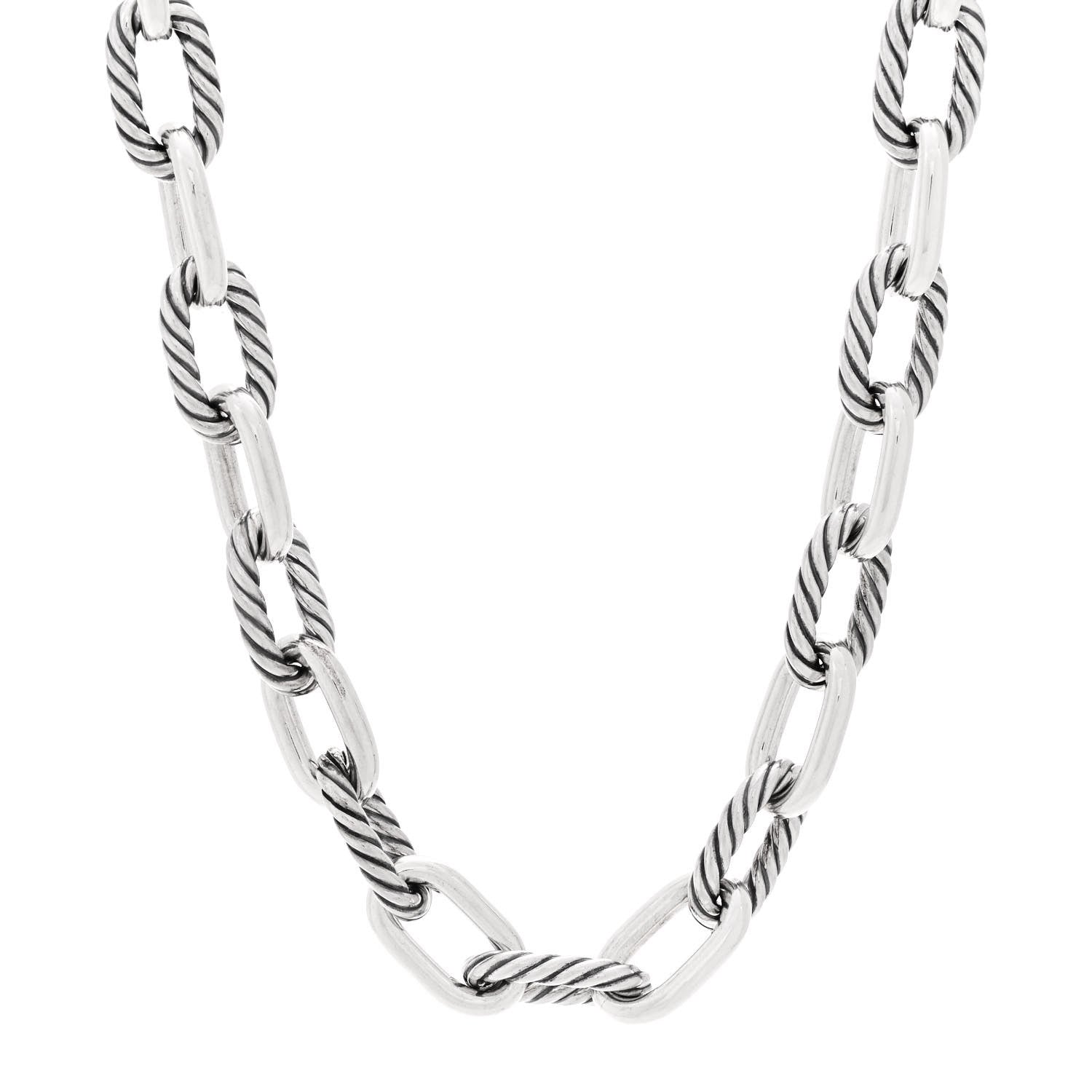 David Yurman Sterling Silver 14mm Madison Chain Necklace 1 of 5