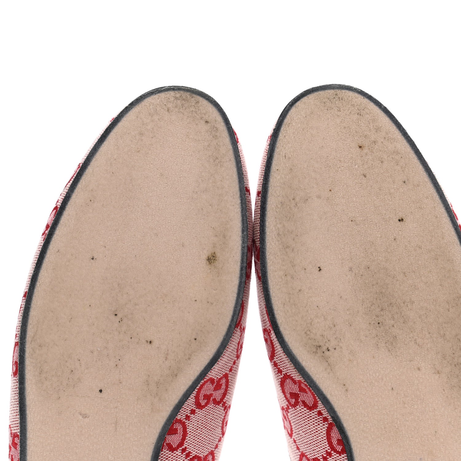 Gucci Canvas GG Monogram Horsebit Womens Princetown Slippers 37 Gardenia Hibiscus Red 7 of 11
